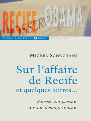 cover image of Sur l'affaire de Recife et quelques autres...